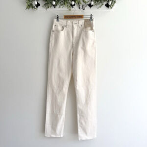 Madewell Women’s Off White 90s Straight Leg High Rise Jeans Size 28T NWT 76989